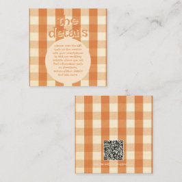 Cartão De Informações Casamento Colorido Ondulado Boho Retro Groovy