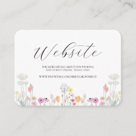 Cartão De Informações CASAMENTO Colorido Primavera