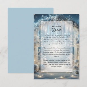 Cartão De Informações Casamento com a Floresta de Neve