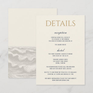 Cartão De Informações Casamento com Palmeiras Azuis Dreamy