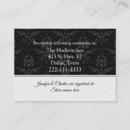 Cartão De Informações Casamento Contemporâneo Chic