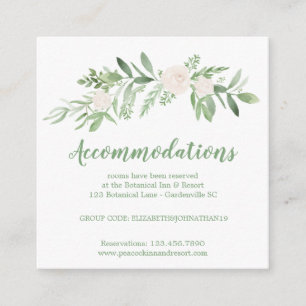 Cartão De Informações Casamento cor-de-rosa do marfim elegante da