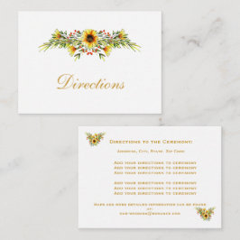 Cartão De Informações Casamento das Flores de Verão Decorativas