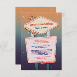 Cartão De Informações Casamento de Alojamento Casino de Las Vegas