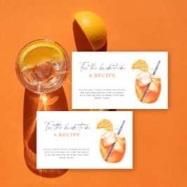 Cartão De Informações Casamento de Aperol Spritz - Receita para a noiva