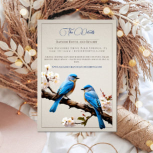 Cartão De Informações Casamento de Azulejos da Primavera