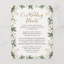 Casamento de Boho Leaf Boho, Dourado Elegante Verd