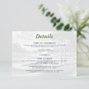 Cartão De Informações Casamento de Casal de Golf