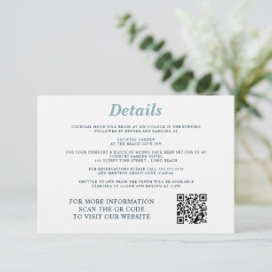 Cartão De Informações Casamento de Casal surf