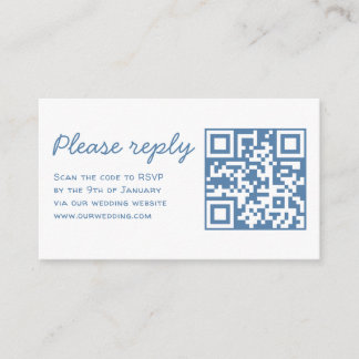 Cartão De Informações Casamento de Código QR da Porta de Anéis de Casal