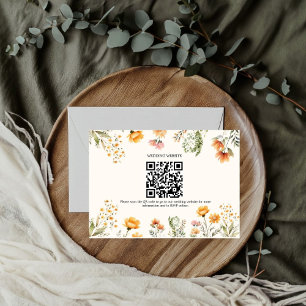 Cartão De Informações Casamento De Código Qr De Berd Wadow Wildflower