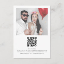 Casamento de Código QR de Foto Minimalista