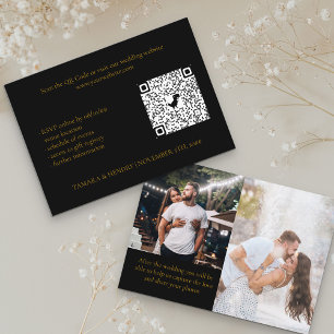 Cartão De Informações Casamento de Código QR RSVP Online de 2 Fotografia