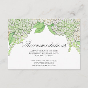 Cartão De Informações Casamento de Crest de Hydrangea Azul e Branco