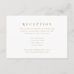 Cartão De Informações Casamento de Detalhes Elegantes Modernos com Scrip