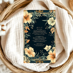 Cartão De Informações Casamento de Elegância Real Vitoriana