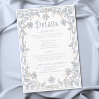 Casamento de Fantasia Medieval Moldura Azul Dourad