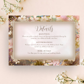 Cartão De Informações Casamento de Jardim Blooms