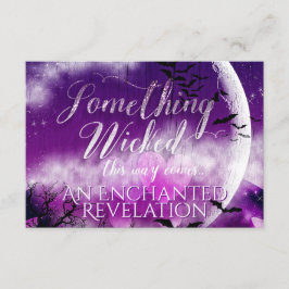 Cartão De Informações Casamento De Lua De Amor De Halloween