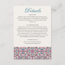 Cartão De Informações Casamento de Mandala Geométrico de Lattice em Marr