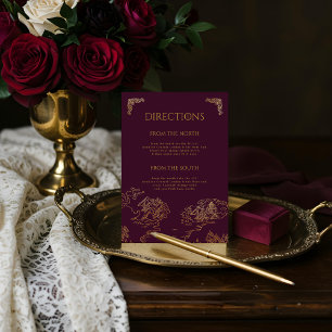 Cartão De Informações Casamento de Mapa do Mundo Antigo da Fantasia Real