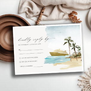 Cartão De Informações Casamento de Palm de Cruzeiro de Praia Tropical RS
