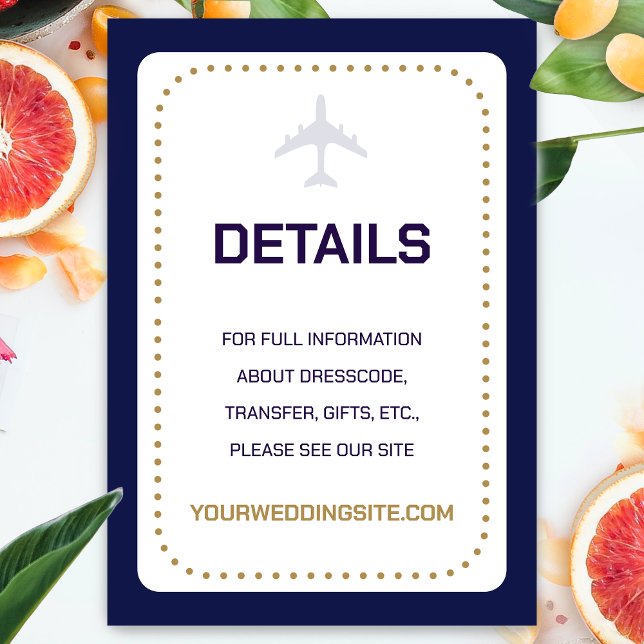 Cartão De Informações Casamento de Passagem de Embarque de viagem Callig (Criador carregado)