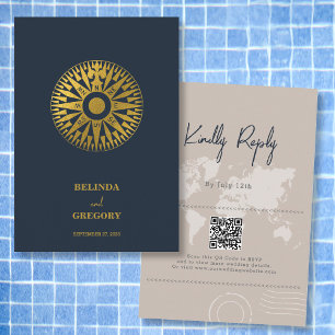 Cartão De Informações Casamento de Passaporte de Casamento de Destino