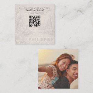 Cartão De Informações Casamento de Passaporte Filipinas QR