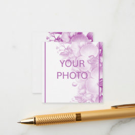 Cartão De Informações Casamento de Plum e Orquídeas Brancas