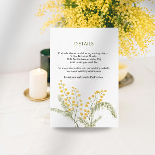 Cartão De Informações Casamento de primavera bonitinho das flores da Wat