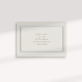 Cartão De Informações Casamento De Recepção De Frame Ecru De Frame Forma