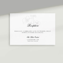 Cartão De Informações Casamento de Recepção Formal de Orquídea Embalada