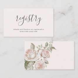 Cartão De Informações Casamento de Rosas Peach Blush