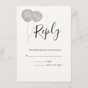 Cartão De Informações Casamento de RSVP Botânico de Primavera de Aquarel