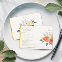 Casamento de Script Floral Dourado Elegante