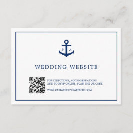 Cartão De Informações Casamento de Site Náutico do Código QR do Anchor M