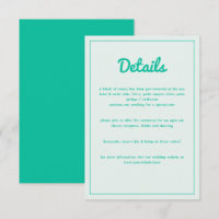 Casamento do Modern Bold Emerald Mint Green Retro