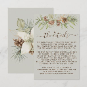 Cartão De Informações Casamento do Site da RSVP de Detalhes do Portão de
