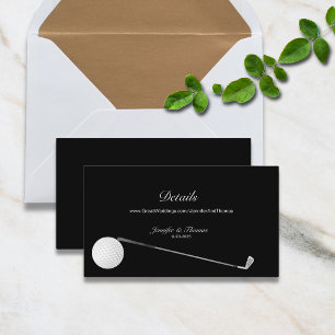Cartão De Informações Casamento do Site de Detalhes do Tema Golf
