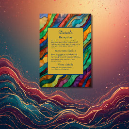 Cartão De Informações Casamento Elegante de Destino Africano