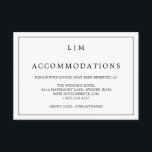 Cartão De Informações Casamento elegante de monograma branco e preto sim<br><div class="desc">Cartão simples de cerimônia de núpcias, com um design moderno, mas elegante, com duas letras de monograma no topo e seus detalhes cercados por uma fina borda. Todo o texto está preto, sobre fundo branco e fundo preto sólido. As fontes e as cores de fundo podem ser alteradas para qualquer...</div>