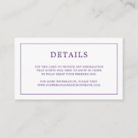 Casamento elegante de monograma roxo simples