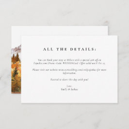 Cartão De Informações Casamento Elegante de outono