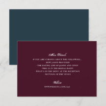 Casamento elegante do Marinho Maroon Calliografia