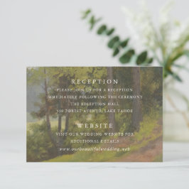 Cartão De Informações Casamento Elegante Floresta Rústica