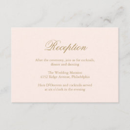 Cartão De Informações Casamento Elegante Formal Cor-de-Rosa Escamudo Tra