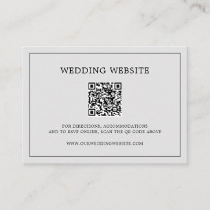 Cartão De Informações Casamento Elegante Lauren Silver