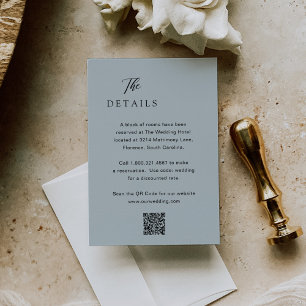 Cartão De Informações Casamento Elegante Moderno de Typografia de Cachor