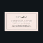 Cartão De Informações Casamento Elegante Simples, Cor-de-Rosa, Monograma<br><div class="desc">Simples cartão de cerimônia de núpcias com um design moderno, mas elegante, com seus detalhes cercados por uma fina borda e seu monograma no verso. Todos os elementos de design estão na cinza sobre um fundo cor-de-rosa pincelado e podem ser alterados na ferramenta de edição design. Um design chic e...</div>